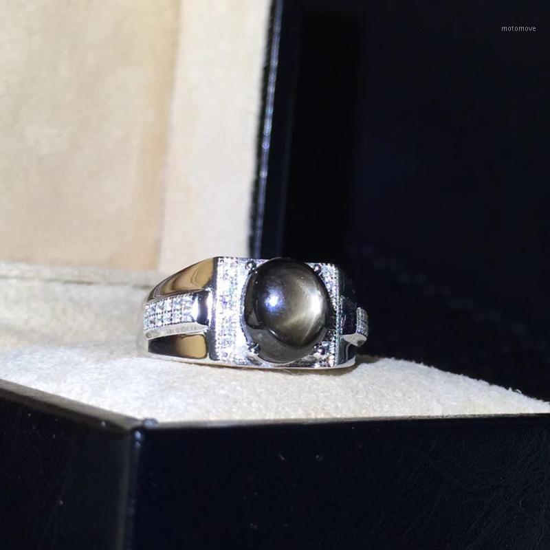 

dark starlight sapphire gemstone ring for men fine jewelry 925 sterling silver ornament natural gem mysterious character gift1