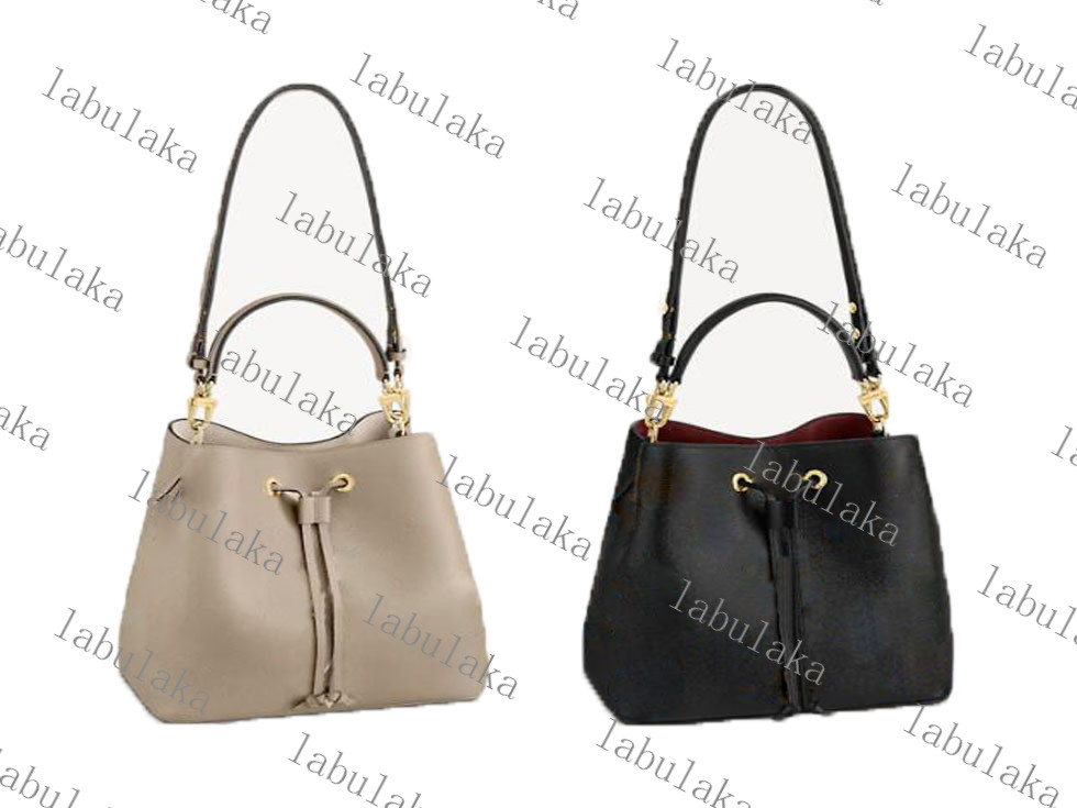 

Candy bag Top quality NEONEO Classic bucket bags Drawstring Bucket Bags Genuine leather shoulder handbag fashion lady Tote purse, Not sell seprate gift