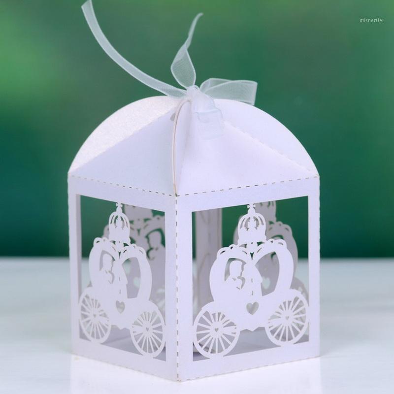 

Lase Cut Favor Gift Candy Boxes Paper Fashion Boxes With Ribbon For Party 100pcs1