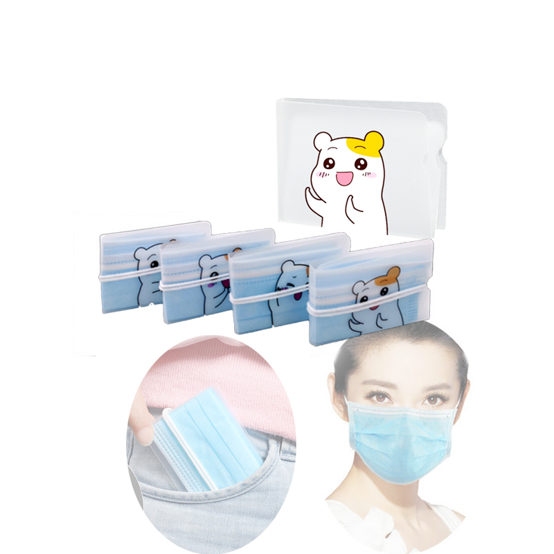 

10pcs Save for Mask Temporary Mask Holder Protective Case Washable Sorting Box for Mask, Clear