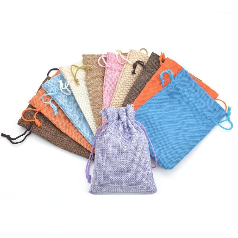

50PCS Hessian Linen Jute Drawstring Pouch Mix Color Packages for Gift Coffee Bean Wedding Party Christmas Candy Burlap Bags1