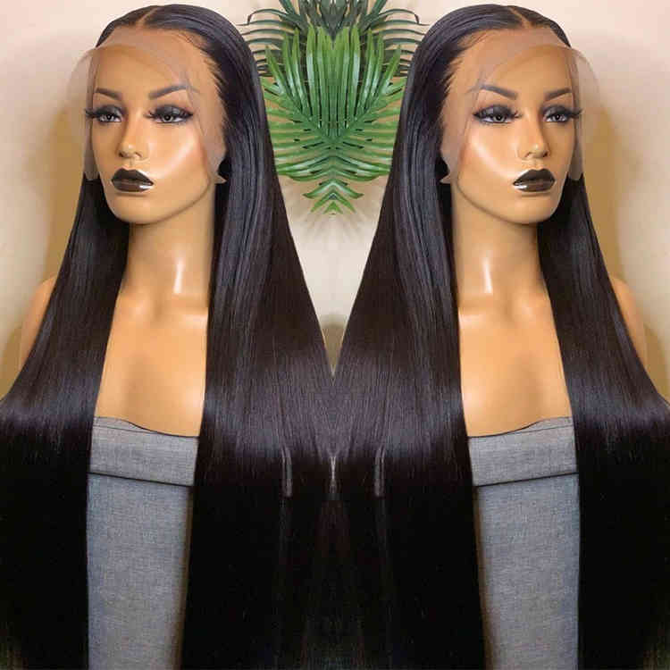 

Frontal Wig Vendors Wholale Straight Transparent HD Lace Front For Black Women 100 Virgin Brazilian Human Hair Wigs, Golden;white
