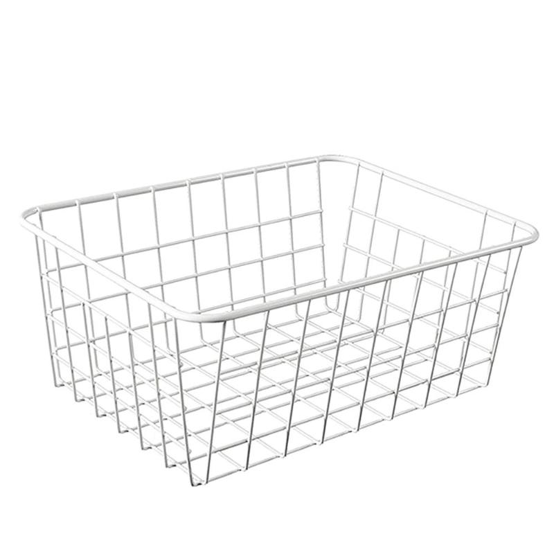 

Clothes Basket Laundry Storage Baskets Black White Iron Art Storage Basket Kitchen Bedroom Sundries Organizer
