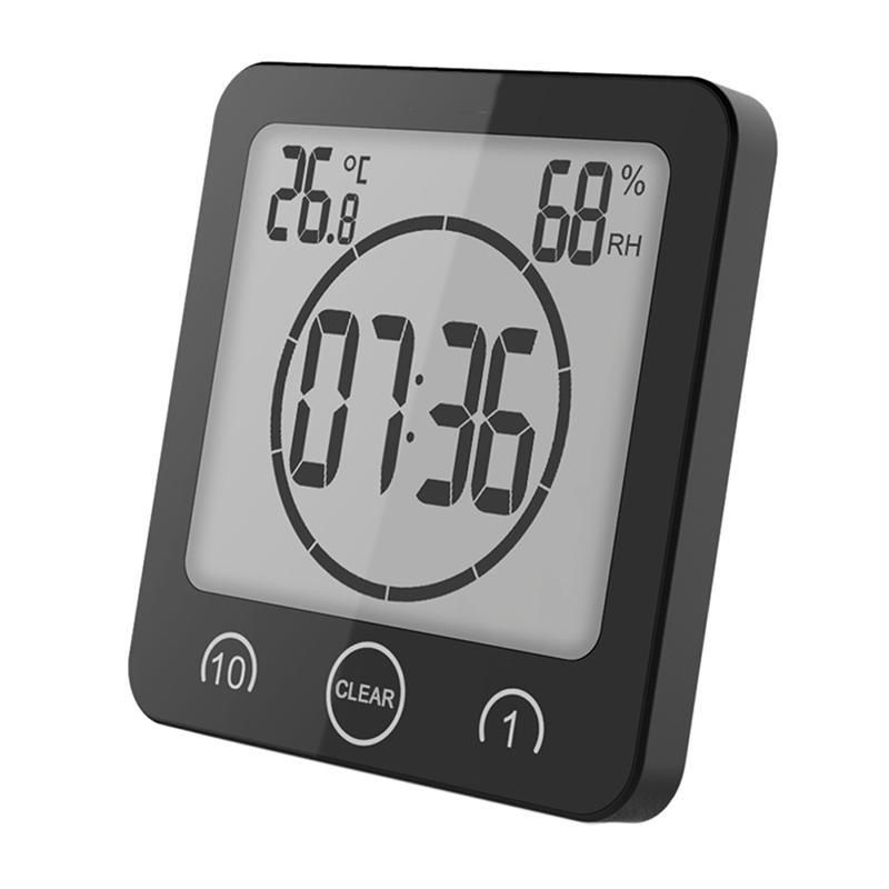 

Creative LCD Waterproof Shower Watches Timer Temp Wall Clock Home Decoration Accessories Modern Digital Bathroom Clock