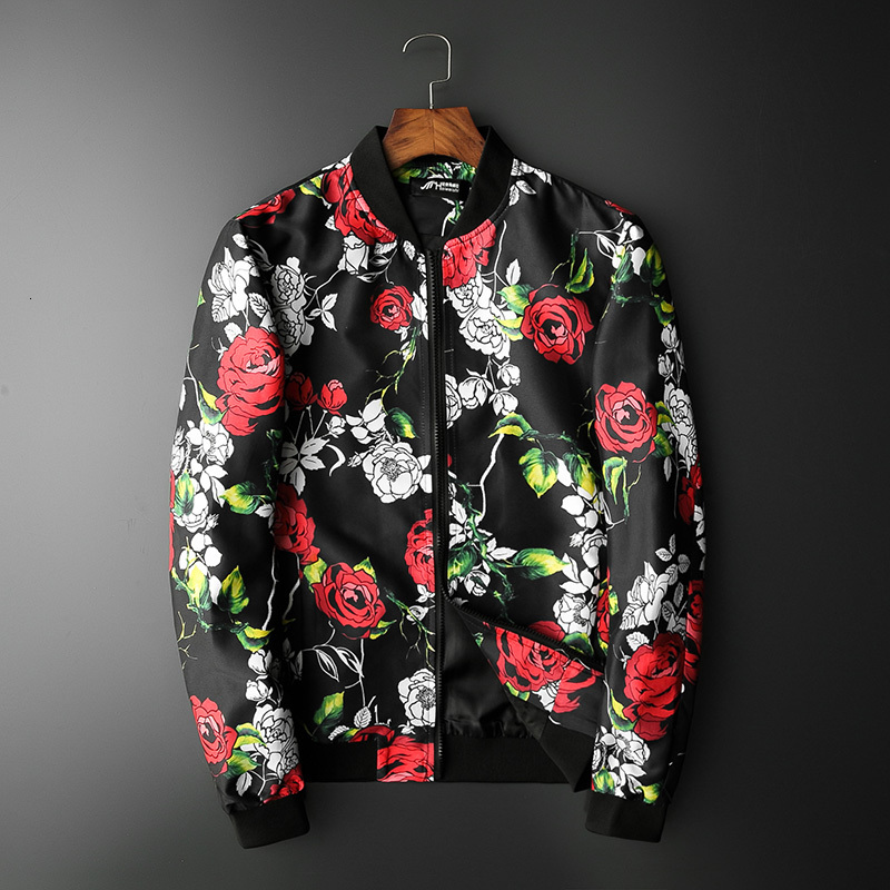 

Classic Designer Club Outfit Men Oversize 5xl Male Floral 2021 Spring Fashion Print Men's Jacket Dfb8, Jk003 picture
