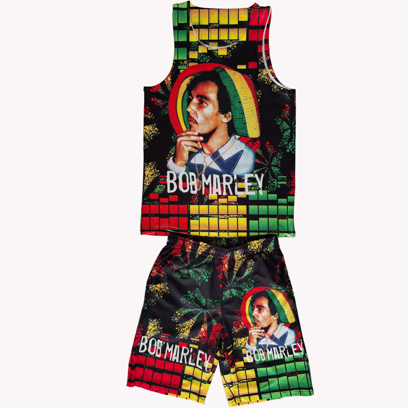 

Men's Tank Tops Colour sports suit bluet Loose mesh fabric breathable logo hip hop portrait digital print Sleeveless sport vest