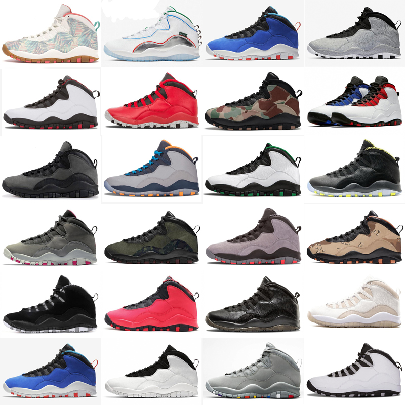

2021 New Arrival Wings 10 Basketball Shoes I'm back Smoker Grey 10s Cool grey Camo Cement Mens Sports Sneakers Trianers Size 7-13, As photo 17