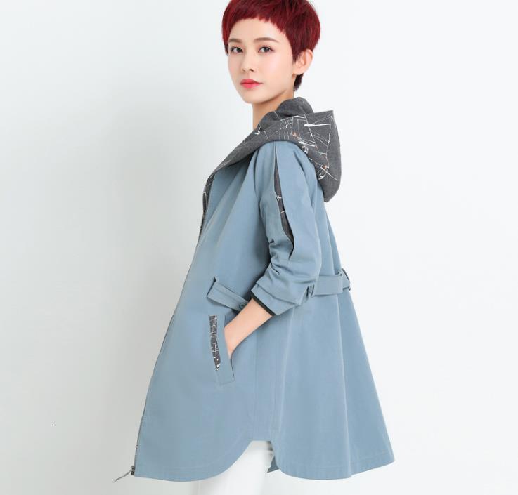 

New Autumn Long Cover Section Women Large Jacket 2vyu, Coral red