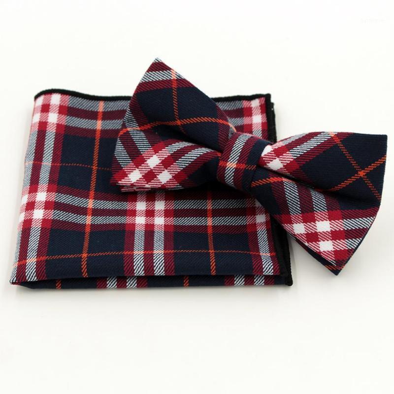 

Fashion Men's Cotton Bow tie Hanky Set Wowen Jacquard Bowtie for Men Pocket Square Wedding Grooms Butterfly S071