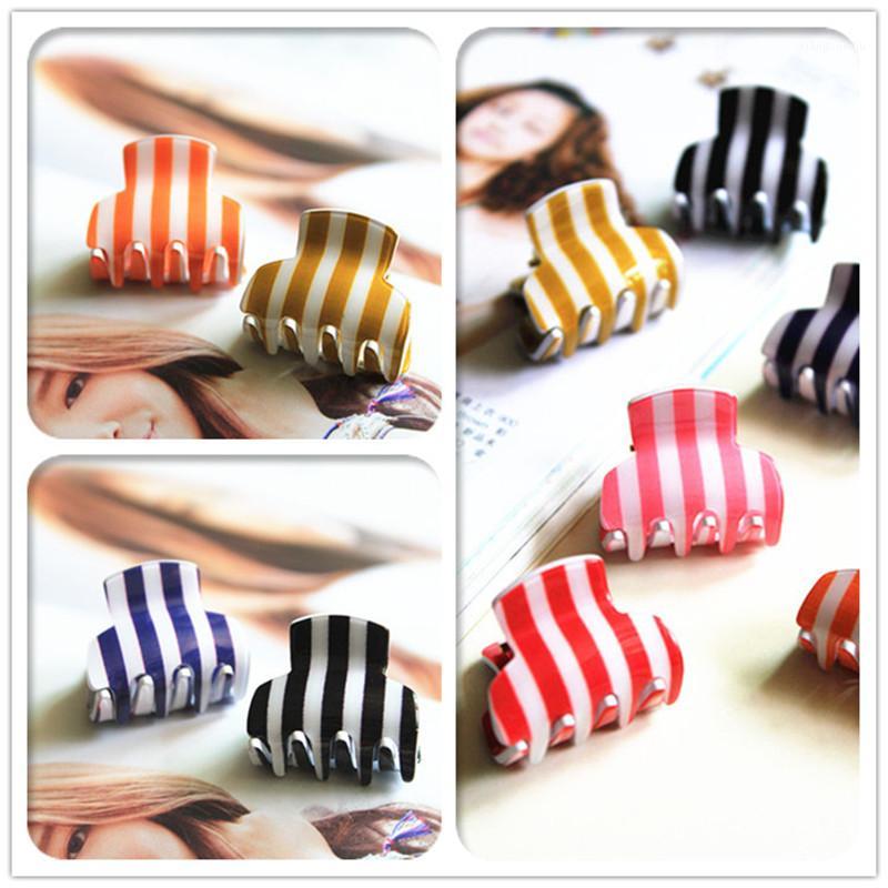 

Korea Handmade Acrylic Stripe Kids Children Girls Hairpins Hair clips Hair Head wear Accessories-GMKHRP015C51