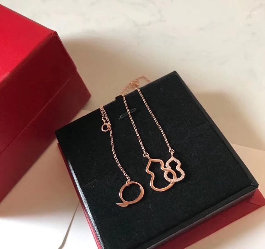 

Pendant Necklaces Necklace Mother-Child Gourd 925 Sterling Silver For Women's High Jewelry Christmas Party Gift11