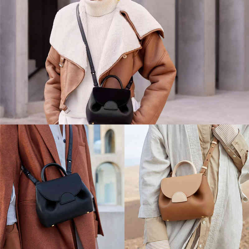 

Sac a Main Femme Designer Bag Polene Hand Women Handbags Luxury Genuine Leather Casual Dumpling Shoulder, 14