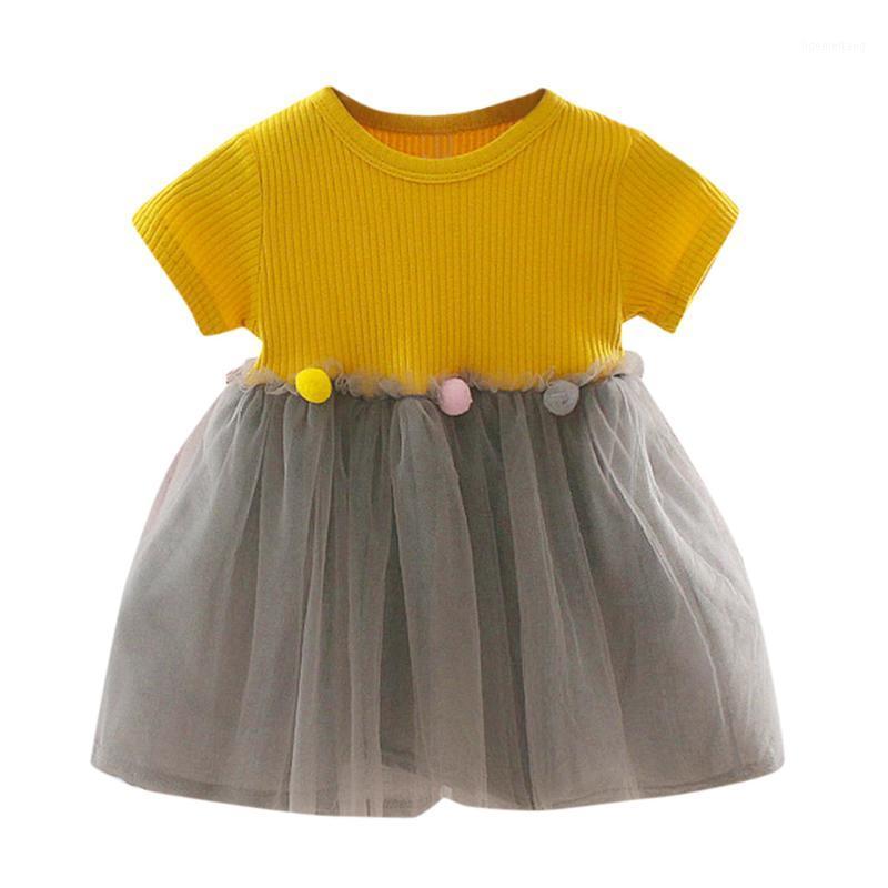 

2020 Girls Dress Toddler Kids Baby Girls Patchwork Tulle Casual Clothes Princess Dresses for Children's Party Clothing1, Yellow
