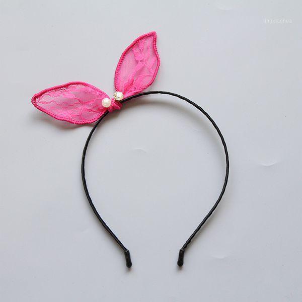 

Boutique 12pcs Fashion Lace Ears Bow Hairbands Solid Gemstone Bowknot Hard Headbands Princess Headwear Hair Accessories1, Mix color