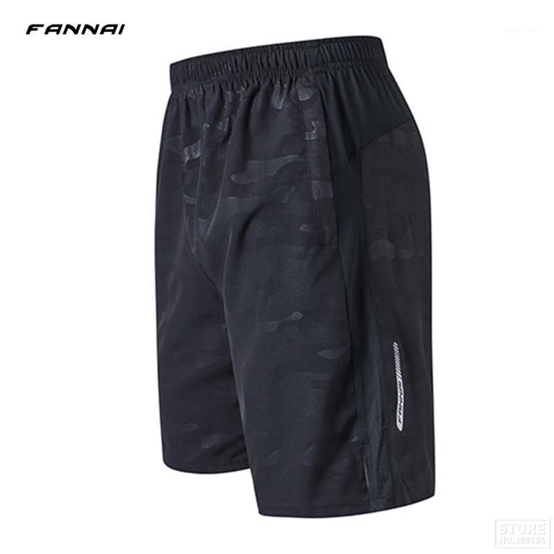 

FANNAI Breathable Running Shorts Training Gym Quick Dry Running Shorts Men Fitness Gym Camouflage Sports With Pocket1, Black fn108d