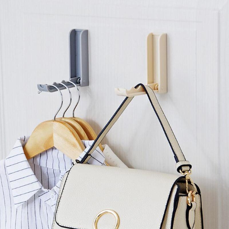 

1Pc Foldable Door Storage Hook Self Adhesive Traceless Hanger Accessories Hook Up Door Hanger Holder Rack .1