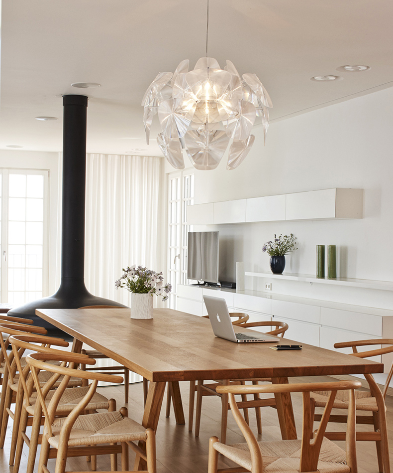 

Modern brief arylic pineal pendant light fixture norbic home deco living room clear acrylic pendant lamp