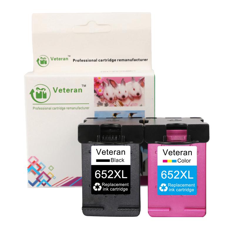 

Veteran 652XL Ink Cartridge compatible for 652 XL 652 for Deskjet 1115 1118 2135 2136 2138 3635 3636 4535 4536 4538 printer