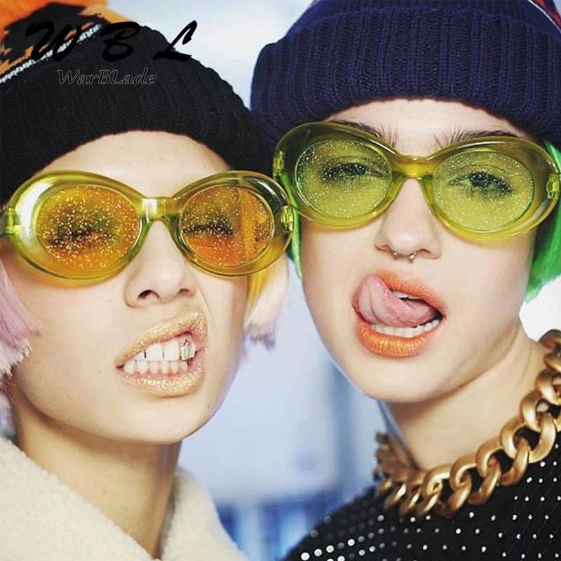 

WarBLade 2020 Hot New Brand Flash Lens Oval Sunglasses Women Candy Color Cool Sexy Cute Red Yellow Pink Sun Glasses Clear Frame