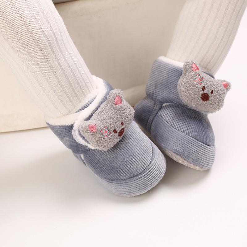 

Newborn Baby Winter Boots Cute Cartoon Keep Warm Soft-Soled Fur First Walkers For Toddler Girls Boys Warm Snowfield Booties Hot, 03