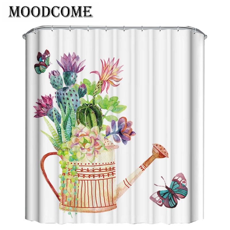 

waterproof shower curtain cactus fabric polyester drop shipping mexican decor bathroom shower curtain