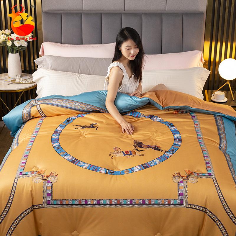 

High Quality Knitted Cotton Winter Quilt Spring and Autumn Quilt Digital Printing Warm Winter Core, Color 7