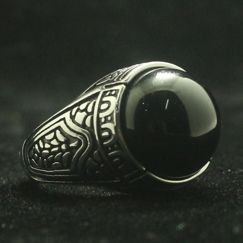 

Mens Boys 316L Stainless Steel Cool Classic Stone Tibet Vintage Gothic Ring