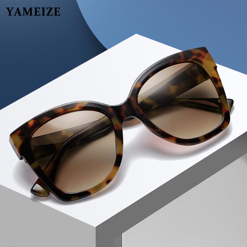 

Sunglasses YAMEIZE Fashion Cat Eye Oversized Men Women Luxury Design Vintage Sun Glasses Female Square Eyewear Lentes De Sol