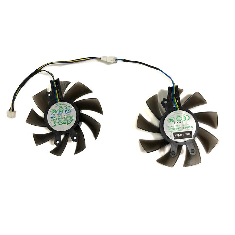 

2Pcs/set 80mm(75MM) GA82S2H GTX1060 GPU VGA Cooler Fan For PNY GTX1060 6GB XLR8 Gaming OC Card Cooling As Replacement