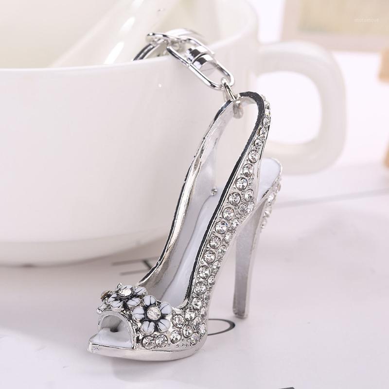 

High Heel Shoe Keychain Rhinestone Crystal Purse Car Key Chain Bag Decorative Alloy Keyring Gifts For Women Bling Key Ring1