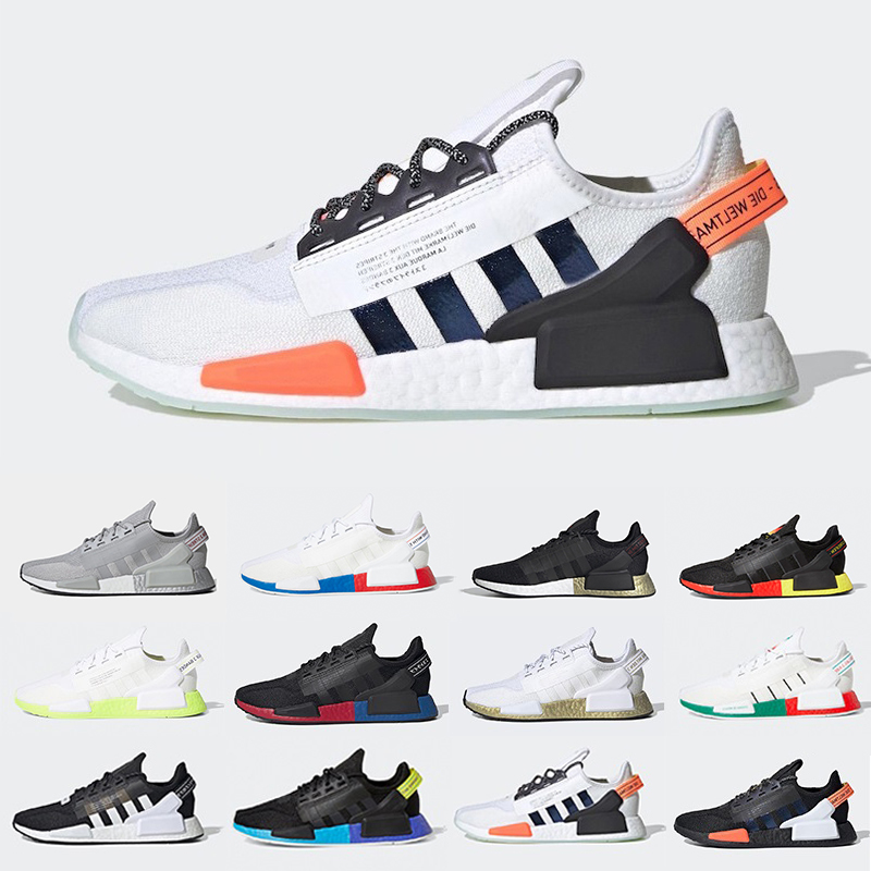 

2021 dazzle camo nmd r1 v2 mens running shoes core black white mexico city aqua tones Munich Paris men women trainers sports sneakers