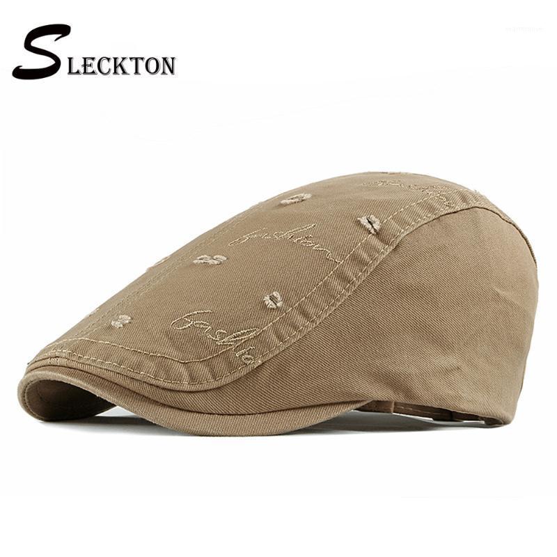 

SLECKTON 100% Cotton Men's Beret Outdoor Leisure Duck Hat Ladies Sun Protection Sun Hat Winter Hats for Men Beanie Pom Pom1, Black