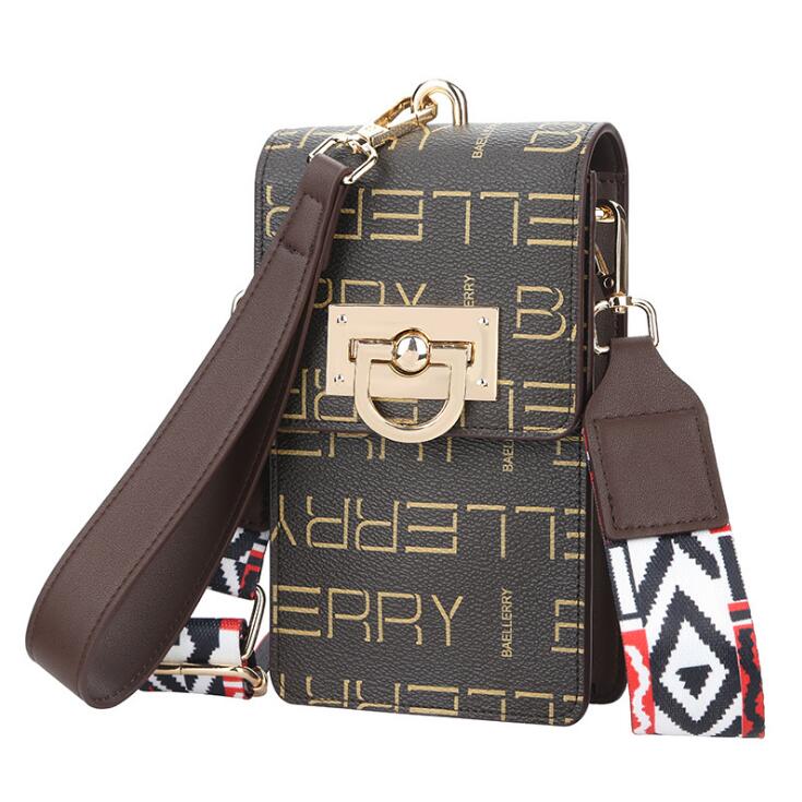 

wholesale women handbag street trend printing womens messenger bag personality contrast leather shoulder bags Joker leathers mobile phone purse, Brown2(boutique box)