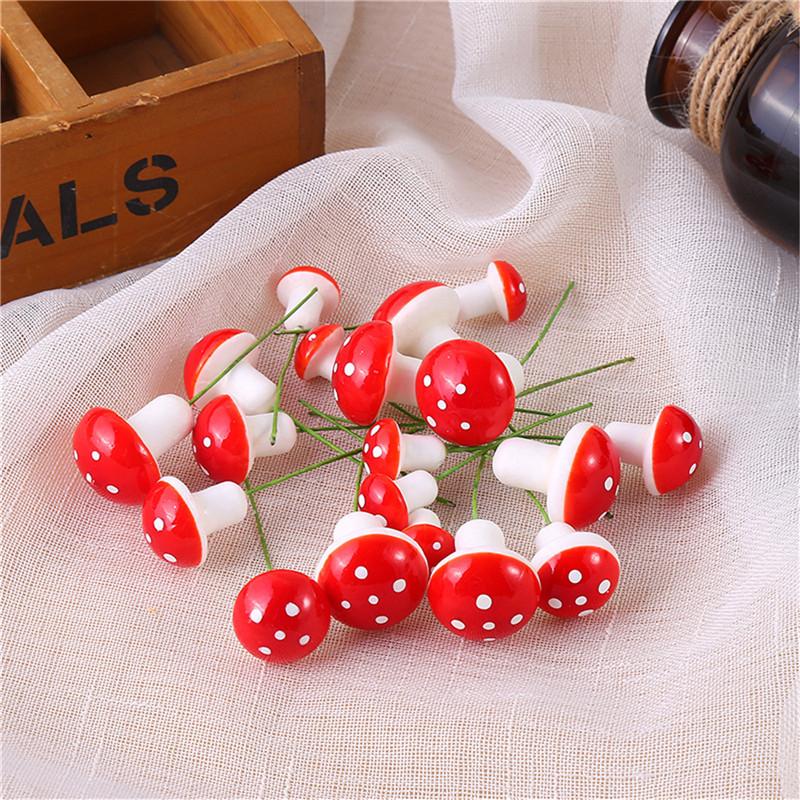 

10pcs/20pcs Mushrooms Miniature Fairy Garden Home Decoration Craft Micro Landscape Christmas Decor for Home DIY Party Gift