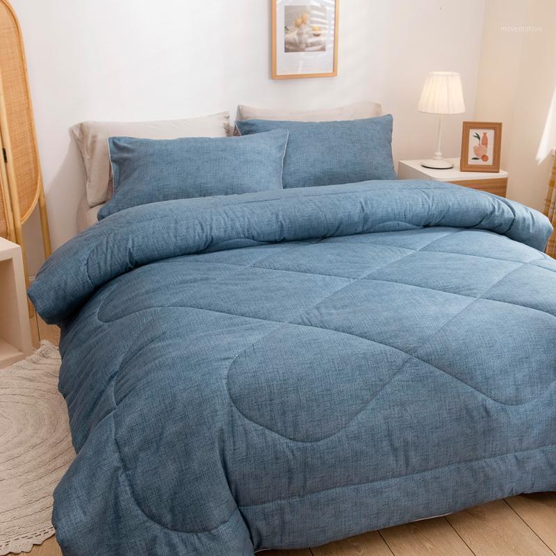

Home Textile Comforter Bedding Set Bedspread Solid Color Duvet Throw Blanket  Queen Full Twin size Bed Quilt Set1, No.03