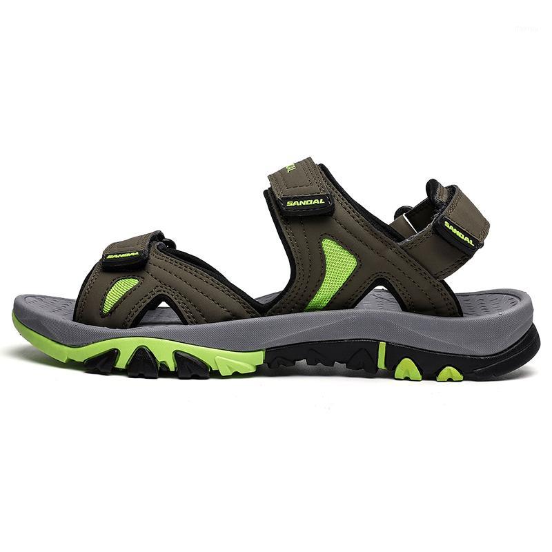 

shoe leather hombre for praia footwear flower slip para men masculina homme casual sandalhas sandales piel vietnam roman hollow1, Black