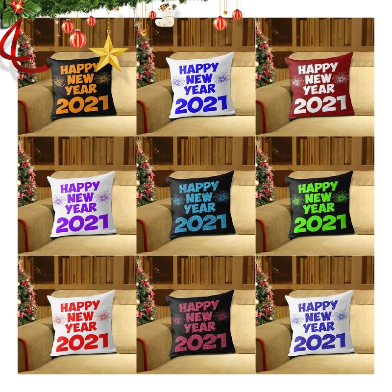 

Pillow-Case Christmas Theme Decorations Piiiowcase Home Bed Sofa Car Cotton Linen Throw Pillow Covers Cushion Cover 45X45CM Pillow Case