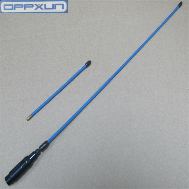 

OPPXUN blue OPX772 UHF VHF dual band Walkie antenna radio SMA male for YAESU VX-3R, VX-6R PUXING radios