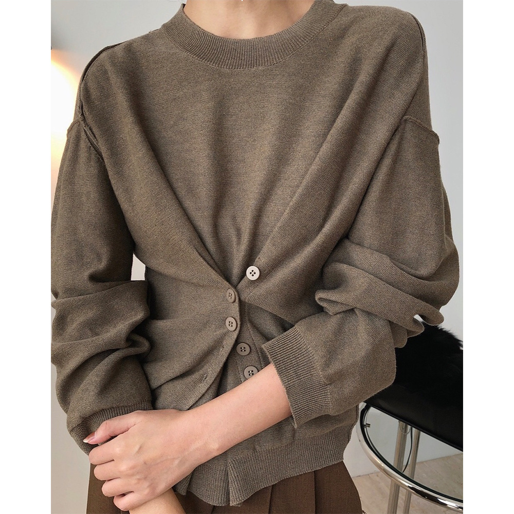 

Autumn 2021 New Winter New French Fashion Knitted Shirt Designer and Fine Versatile Pullover Kpop F9dk 6SF3
