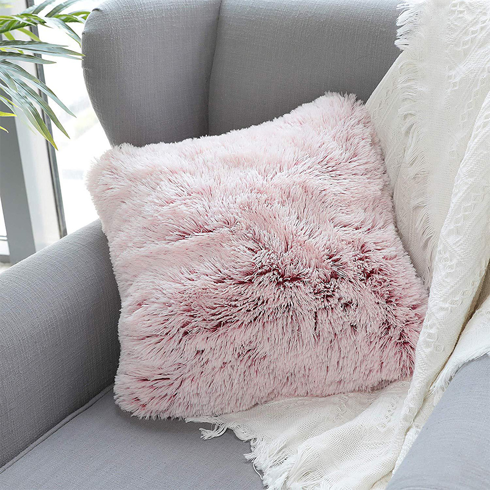 45×45cm Soft Plush Fluffy Soft Cushion Cover Decorative Pillow Throw