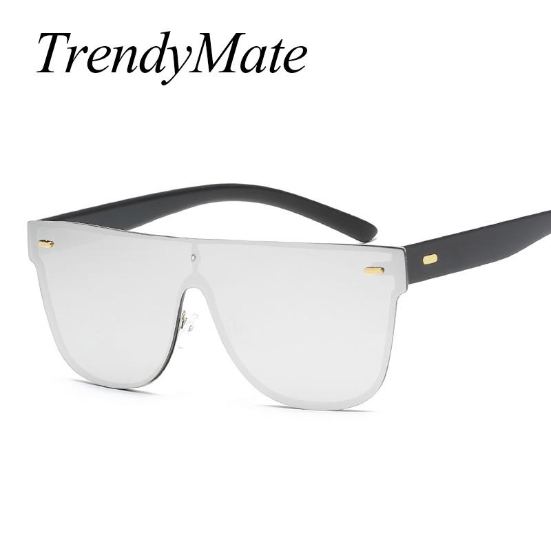 

2020 New Rimless Sunglasses Fashion Italy Brand Catwalk Men Women Steampunk Goggles Integrated Mirror Sun Glasses UV400 1033T