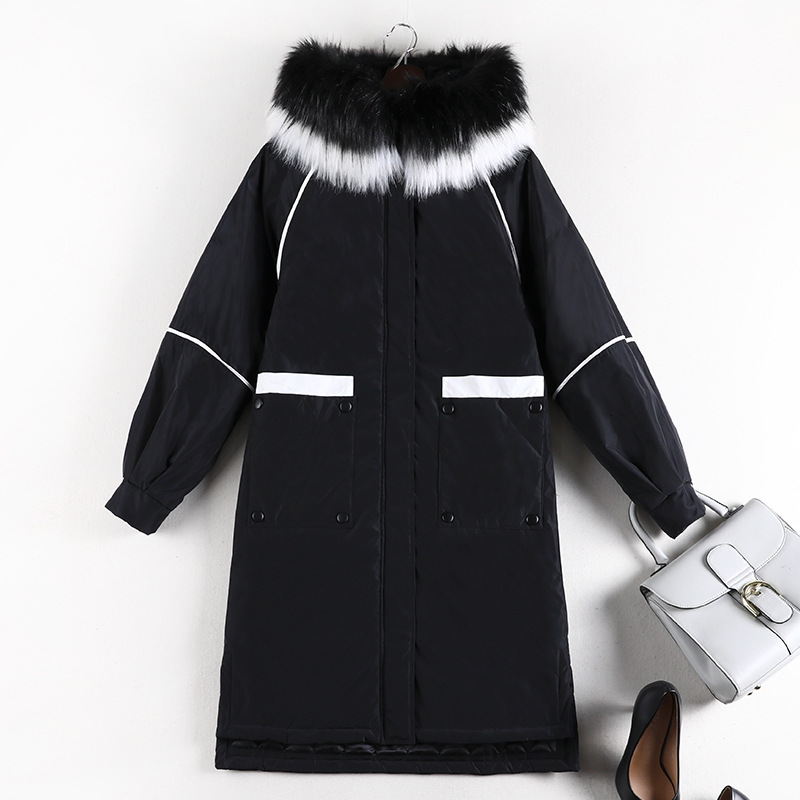 

Beverlly 5xl Plus Size 2021 New Fall Cotton Suit Woman Jacket Winter Coats Long Women's Clothes Femme Hiver 8811 Ywm0, Black