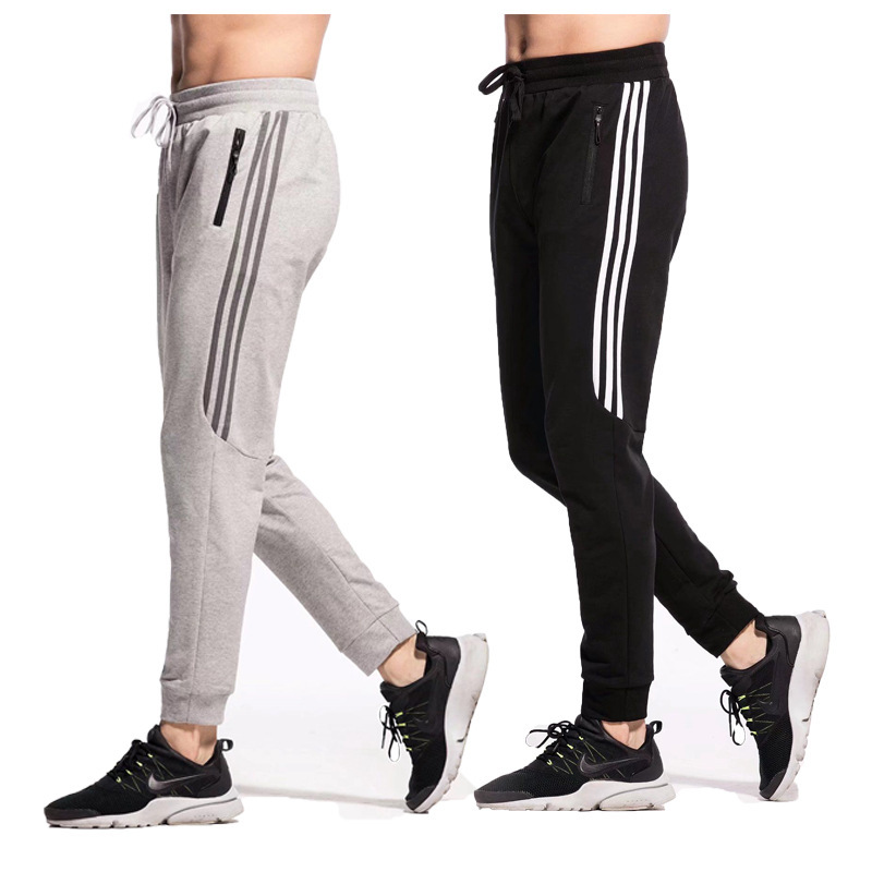 

2019 New Mode Bottoms Mens Casual Sweatpants Runners From Men's Striped Air Race Track Pants Pencils, All black
