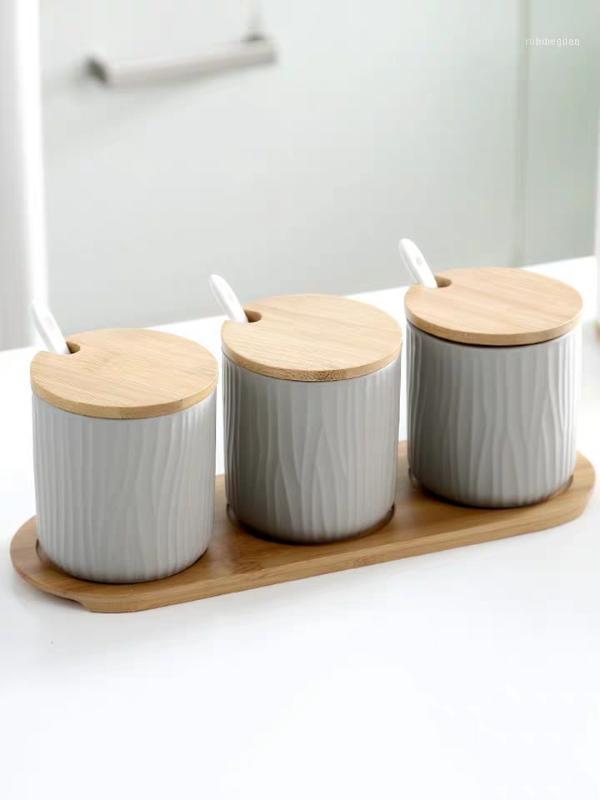 

Nordic Ceramic Seasoning Jar Pepper Salt Spice Bottle Container Storage Rack Holder Kitchen Storage Bottle Set Combination11