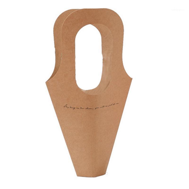 

10Pcs Creative Handle Kraft Paper Flower Bags Flowers Wrapping Gift Flower Packaging Home Decoration1