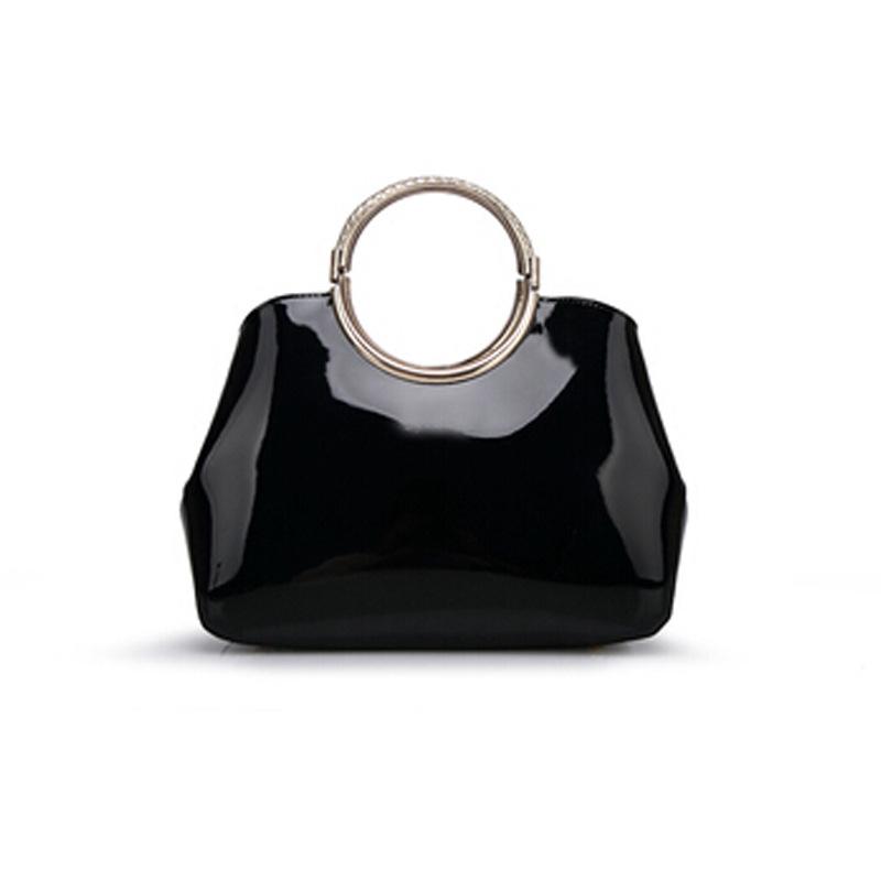 

New style women's banquet Bag Fashion patent leather bridal bag dinner, Black