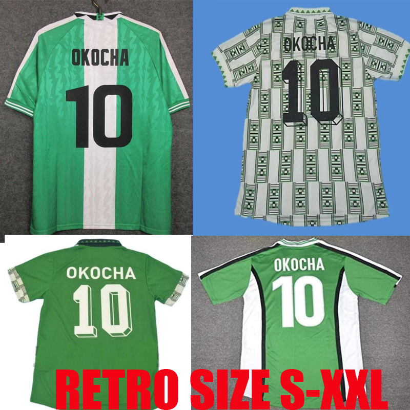 

1994 1996 1998 1999 Retro Nigeria Soccer Jersey OKOCHA Starboy Soccer Shirt Okechukwu Dayo Ojo Osas Okoro Classic football uniforms maillot de foot, 96
