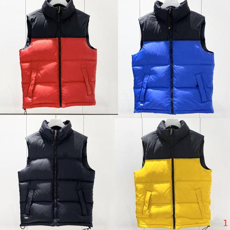 

2021 Fashion Design Mens Down Vests Stand Collar Sleeveless Parkas Sport Style Mens Casual Vest Coat Mens Clothing 5 Colors, Yellow