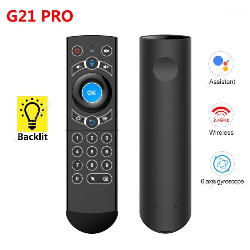 

G21 PRO Backlit Gyro Wireless Air Mouse 2.4G Smart Voice Remote Control IR Learning for X96 Mini H96 MAX Android TV Box vs G20S1