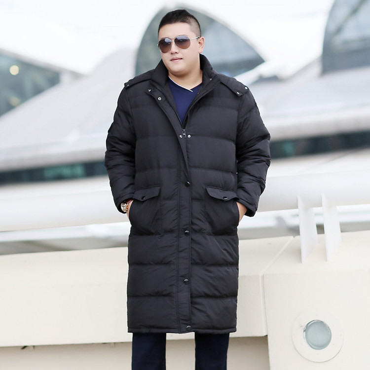 

White Duck 90% Korean, Large Size, Winter Coat, Long Jacket Down, Warm Man, Doudoune Homme Wcdw, 180 black